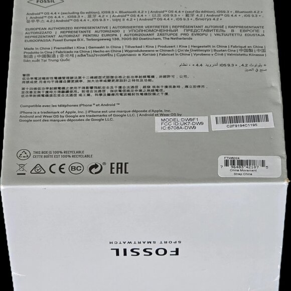$275 MSRP| Fossil FTW6024 Women's Sport Smartwatch 41mm Aluminum- Open Box - Picture 6 of 6